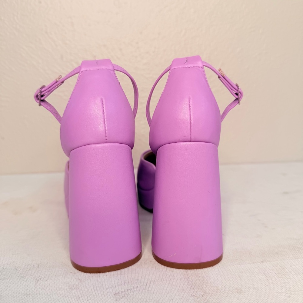 Bata purple chunky high heel sandals - Picture 4 of 11
